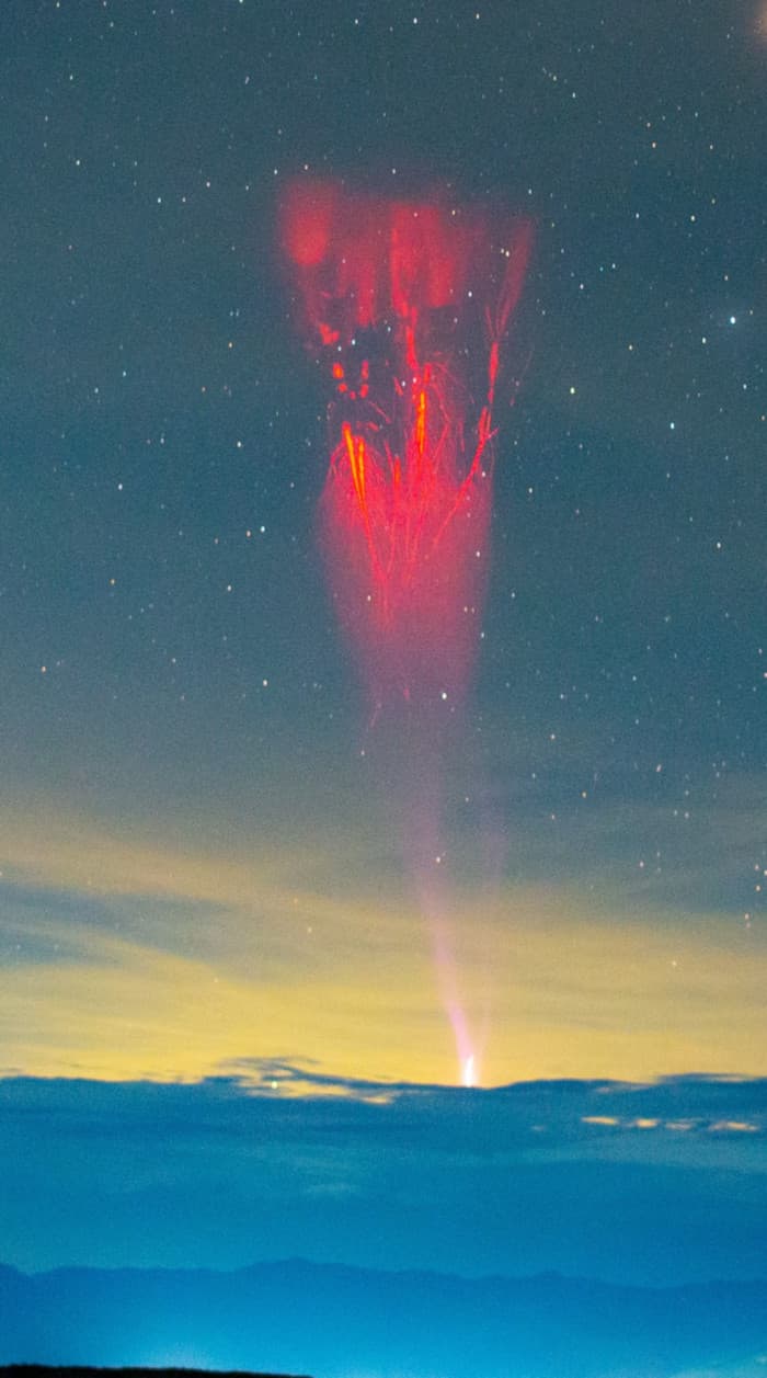 Gigantic Jet Over the Tatacoa Desert