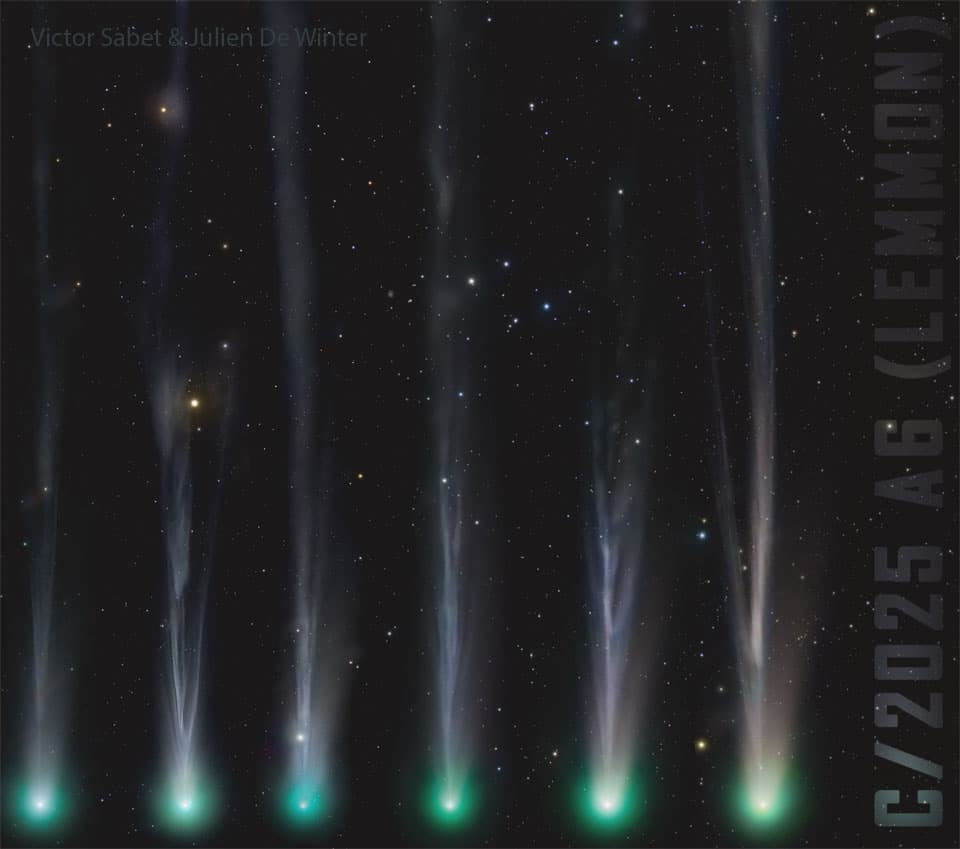 The Changing Ion Tail of Comet Lemmon